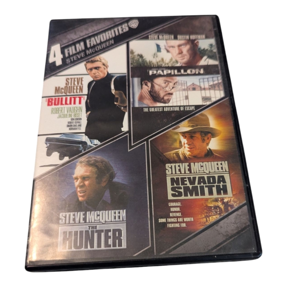 Steve McQueen 4 Film Favorites Bullitt, Papillon, Hunter & Nevada Smith 4 DVDs